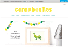 Tablet Screenshot of carambouilles.com